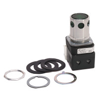 ALLEN BRADLEY 800T-D1 30.5MM TYPE 4/13 MOM. CONTACT PB, NON-ILLUM., GREEN, MUSHROOM HEAD, NO CONTACTS
