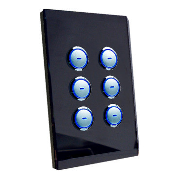 GROUPE SCHNEIDER SLC5086NLBK SATURN FULL PLATE, 6 BUTTON, BLACK GROUPE SCHNEIDER SLC5086NLBK SATURN FULL PLATE, 6 BUTTON, BLACK