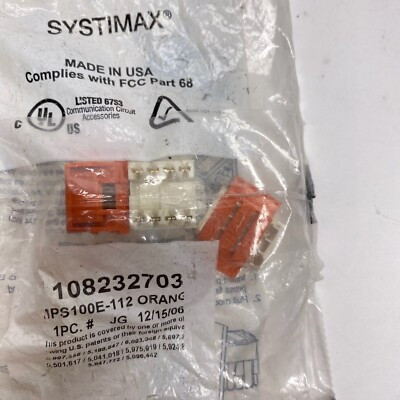 SYSTIMAX MODULAR JACK ORANGE SYSTIMAX MODULAR JACK ORANGE