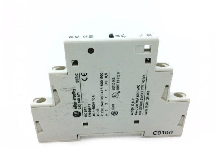 ALLEN BRADLEY 140-A11-OLDSTYLE AUXILIARY CONTACT 1NO/1NC 1POLE ALLEN BRADLEY 140-A11-OLDSTYLE AUXILIARY CONTACT 1NO/1NC 1POLE