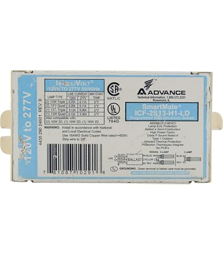 ADVANCE BALLAST H2Q18TPBLSM (MIN ORD MAY BE REQ) MAG BALLAST (2) 18W COMPACT(2-PIN) 120V