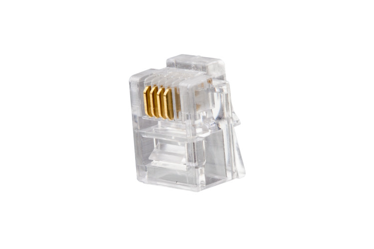 Коннектор RJ-11 телефонный MP 6P4C Коннектор RJ-11 телефонный MP 6P4C