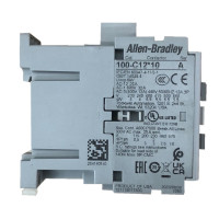 ALLEN BRADLEY 100-C12D10 CONTACTOR, SCREW TERMINALS, 5.5KW/400V, COIL 2 TERMINALS, COIL TERMINALS AT LINE SIDE, CONTROL VOLTAGE 110V 50HZ / 120V 60HZ, 1 N.O. AUXILIARY CONTACT, SINGEL PACK