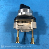 ALLEN BRADLEY 800T-J91KC1B 30.5MM TYPE 4/13 3 POS. SEL. SWITCH-NON-ILLUM., WHITE, STD. KNOB SPRING RTN FR/ BOTH