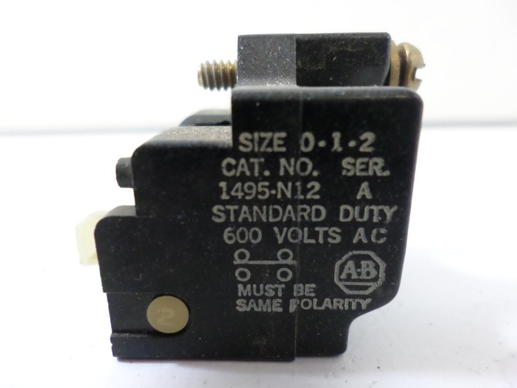 ALLEN BRADLEY 1495-N2 AUXILIARY CONTACT KIT FOR CIRCUIT BREAKER NO ALLEN BRADLEY 1495-N2 AUXILIARY CONTACT KIT FOR CIRCUIT BREAKER NO