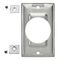 PLATE 1GANG TWIST LOCK RECEPTACLE BRUSHED SST