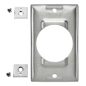 PLATE 1GANG TWIST LOCK RECEPTACLE BRUSHED SST PLATE 1GANG TWIST LOCK RECEPTACLE BRUSHED SST