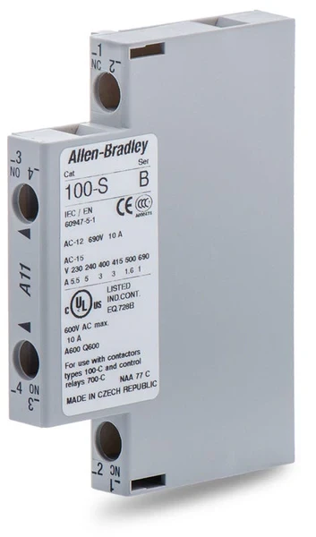 ALLEN BRADLEY 859-B2 AUXILIARY CONTACT 600V NC ALLEN BRADLEY 859-B2 AUXILIARY CONTACT 600V NC