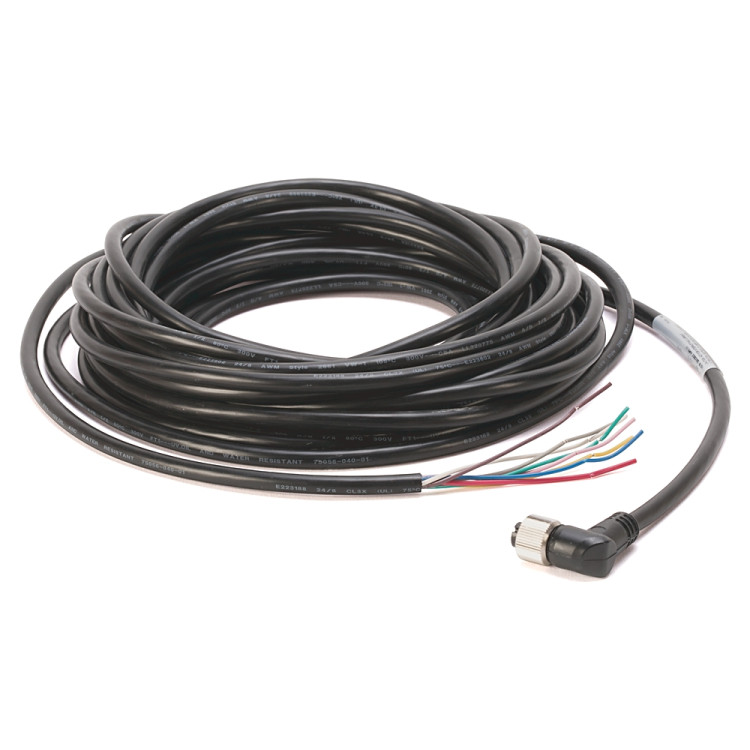 ALLEN BRADLEY 889D-R8AB-10 CONNECTION SYSTEM, DC MICRO, CORDSET, RIGHT ANGLE FEMALE 8 PIN DC MICRO QD, 10 M