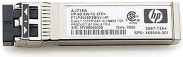 HP 4Gb Shortwave Transceiver Kit (LC connector) for 8Gb SAN Switch B-series HP 4Gb Shortwave Transceiver Kit (LC connector) for 8Gb SAN Switch B-series