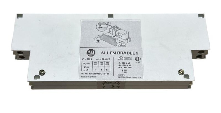 ALLEN BRADLEY 190-A11-11 AUXILIARY CONTACT, 1 N.O. 1 N.C., OP. W/ INTERRUPTER; 1 N.O. 1 N.C., OP. W/ CONTACTOR