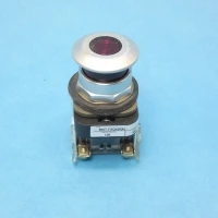 ALLEN BRADLEY 800T-FXQ10R 30.5MM TYPE 4/13 2 POS. PB-ILLUM., PUSH-PULL, RED, MUSHRM HD, INCAND., 120V AC/DC, NO CONTACTS