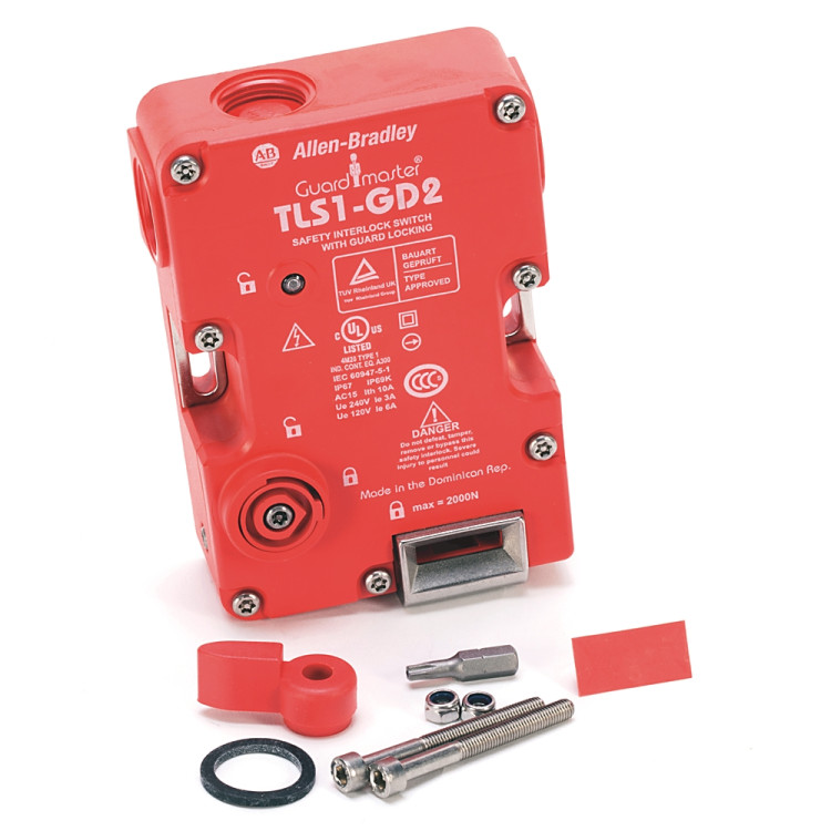 ALLEN BRADLEY 440G-T27178 GUARD LOCKING SWITCH - 440G TLS-GD2: SOLOENOID VOLTAGE: 110V AC/DC, CONTACTS(SAFETY AND AUX): 2 NORMALLY CLOSED, 1 NORMALLY OPEN, ACTUATOR: STANDARD, ALLEN BRADLEY 440G-T27178 GUARD LOCKING SWITCH - 440G TLS-GD2: SOLOENOID VOLTAGE: 110V AC/DC, CONTACTS(SAFETY AND AUX): 2 NORMALLY CLOSED, 1 NORMALLY OPEN, ACTUATOR: STANDARD,
