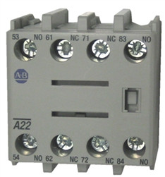 AUXILIARY CONTACT BLOCK, FRONT MOUNTING TO BULLETIN 100-C - CONTACTORS, 4-POLE, 2 N.O. + 2 N.C. AUXILIARY CONTACT BLOCK, FRONT MOUNTING TO BULLETIN 100-C - CONTACTORS, 4-POLE, 2 N.O. + 2 N.C.