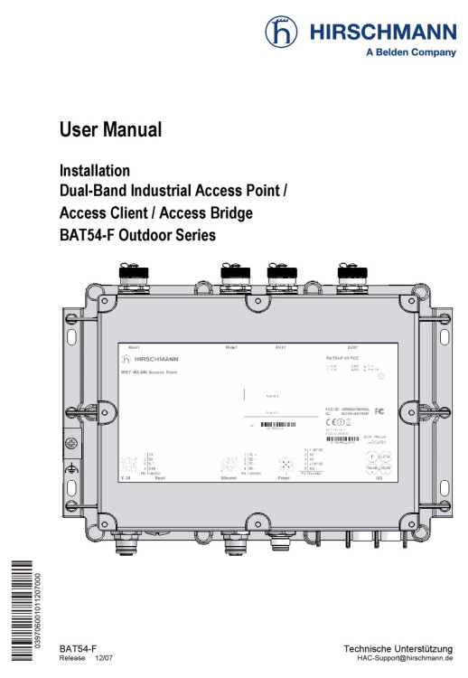 HIRSCHMANN ANTENNA OMNI DIRECTIONAL FOR 802.11G 8.0 DBI GAIN HIRSCHMANN ANTENNA OMNI DIRECTIONAL FOR 802.11G 8.0 DBI GAIN