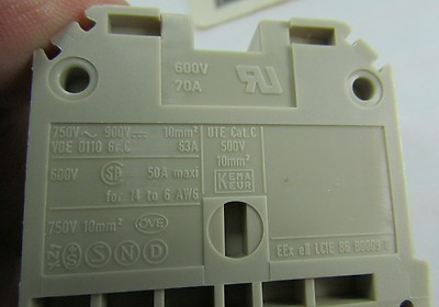 TERMINAL BLOCK METRIC 70AMP 600V TERMINAL BLOCK METRIC 70AMP 600V