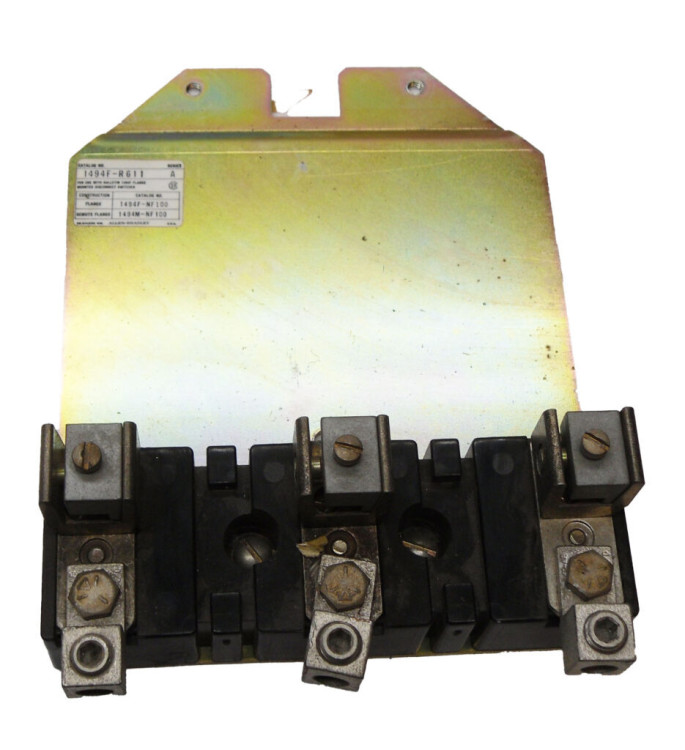 ALLEN BRADLEY 1494F-R611 FUSE BLOCK ADAPTER PLATE KIT, 100A FUSE CLIPS, CLASS R, 600V