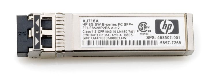 HP 8Gb Shortwave Transceiver Kit (LC connector) for 8Gb SAN Switch B-series