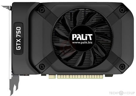 Видеокарта 1Gb Palit GeForce GTX 750 StormX OC (PCI-e, 1GB GDDR5, mHDMI, Dual-Link DVI-D, CRT) 128bit
