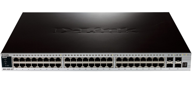 Коммутатор 48-ports PoE 10-100-1000Base-T