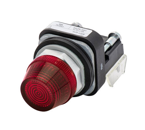 ALLEN BRADLEY 800T-Q10R 30.5MM TYPE 4/13 PILOT LIGHT, FULL VOLTAGE/RESISTOR, NO TEST OPTION, RED, INCAND., 120V AC/DC ALLEN BRADLEY 800T-Q10R 30.5MM TYPE 4/13 PILOT LIGHT, FULL VOLTAGE/RESISTOR, NO TEST OPTION, RED, INCAND., 120V AC/DC