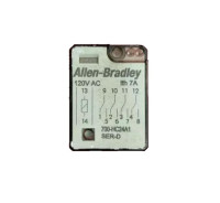 ALLEN BRADLEY 700-HC24Z1 GENERAL PURPOSE RELAY, 10A SILVER PLATED CONTACT, 4-POLE DOUBLE THROW, 110V DC, NO MANUAL OPERATOR, NO PILOT LIGHT LED