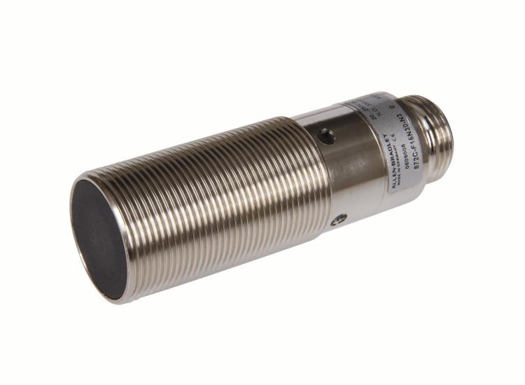 ALLEN BRADLEY 872C-G8N12-R3 PROXIMITY SENSOR, 2-WIRE AC EXTENDED SENSING, 12MM DIAMETER, TUBULAR:NICKEL PLATED BRASS, 8MM SENSING DISTANCE, UNSHIELDED, N.O. OUTPUT, MICRO QD (AC)