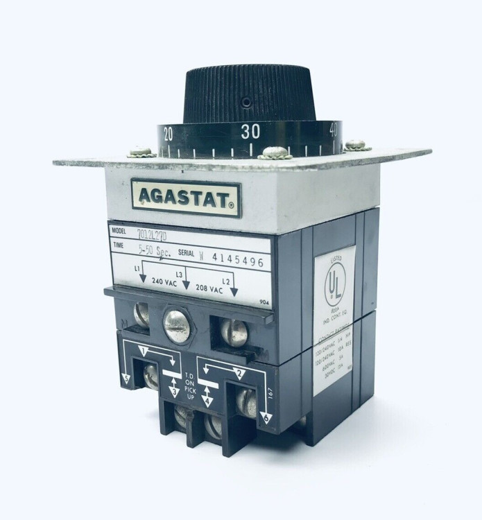 AGASTAT 7123113 TIME DELAY RELAY 120V .5-153SEC AGASTAT 7123113 TIME DELAY RELAY 120V .5-153SEC