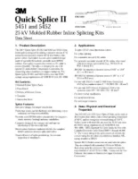 3M 5451A-CI-21-840 MOLDED RUBBER INLINE SPLICING KIT 25KV