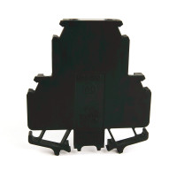 ALLEN BRADLEY 1492-HM2BL FINGER-SAFE DOUBLE CIRCUIT HIGH DENSITY BLOCK, MULTI-RAIL MOUNT, 30 - 12 AWG, BLACK,