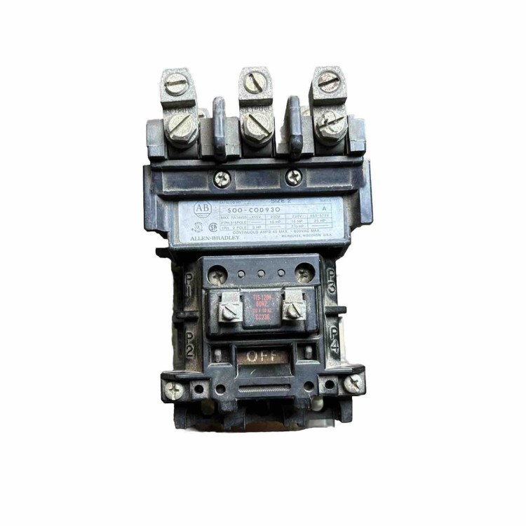 ALLEN BRADLEY 500-COD-930 CONTACTOR 45AMP 3POLE 120VAC SIZE2 115-120V COIL