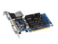 Видеокарта 1Gb Gigabyte GV-N610-1GI, NVIDIA GeForce, GT610, PCI-E, GDDR3, DVI, HDMI, VGA, 64-бит, Retail