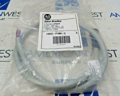 ALLEN BRADLEY 1485C-P1M5-C DEVICENET, DEVICENET MEDIA, THICK TRUNK CABLE, CORDSET, STRAIGHT MINI MALE, TO CONDUCTOR, 1 M ALLEN BRADLEY 1485C-P1M5-C DEVICENET, DEVICENET MEDIA, THICK TRUNK CABLE, CORDSET, STRAIGHT MINI MALE, TO CONDUCTOR, 1 M