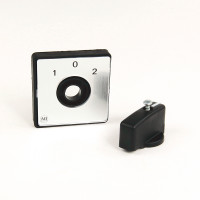 ALLEN BRADLEY 194L-HE4A-825 ACTUATOR FOR CONTROL AND LOAD SWITCH WITH SCREW FIXTURE, STANDARD TYPE, BLACK FRAME 48 X 48 MM, BLACK KNOB, SILVER-GREY LEGEND PLATE, VOLTMETER SELECTOR SWITCH, 45 DEGREES, TR-ST-RS-0-RN-SN-TN, 0H.12