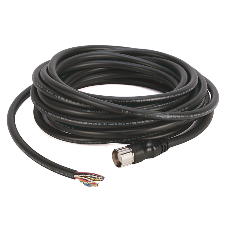 ALLEN BRADLEY 889M-F19RMMU-10 PATCHCORD: M23, FEMALE, STRAIGHT, 19-P, PUR CABLE, BLACK, UNSHIELDED, IEC COLOR CODED, M23, MALE, STRAIGHT (INT. THREADS), 10 METER (32.8 FEET) ALLEN BRADLEY 889M-F19RMMU-10 PATCHCORD: M23, FEMALE, STRAIGHT, 19-P, PUR CABLE, BLACK, UNSHIELDED, IEC COLOR CODED, M23, MALE, STRAIGHT (INT. THREADS), 10 METER (32.8 FEET)