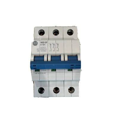 ALLEN BRADLEY 1492-SP3D150 1492 SUPPLEMENTARY PROTECTORS, 3 POLES, MAGNETIC TRIP RANGE 10..20 X RATED CURRENT (HIGHLY INDUCTIVE LOADS), 15.0 A ALLEN BRADLEY 1492-SP3D150 1492 SUPPLEMENTARY PROTECTORS, 3 POLES, MAGNETIC TRIP RANGE 10..20 X RATED CURRENT (HIGHLY INDUCTIVE LOADS), 15.0 A