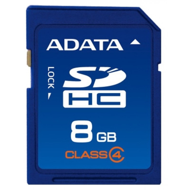 Носитель SD 8GB A-DATA SDHC   ASDH8GCL4-R