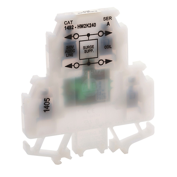 ALLEN BRADLEY 1492-HM2K024 FINGER-SAFE DOUBLE CIRCUIT SURGE SUPPRESSOR BLOCK, 24V AC/DC SURGE SUPPRESSOR, 30 - 12 AWG, WHITE, ALLEN BRADLEY 1492-HM2K024 FINGER-SAFE DOUBLE CIRCUIT SURGE SUPPRESSOR BLOCK, 24V AC/DC SURGE SUPPRESSOR, 30 - 12 AWG, WHITE,