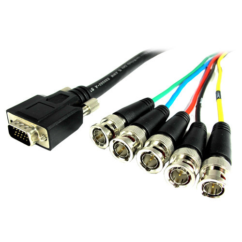 CABLE PRO AV/IT VGA HD15 PLUG TO 5PLUG BNC 6FT CABLE PRO AV/IT VGA HD15 PLUG TO 5PLUG BNC 6FT