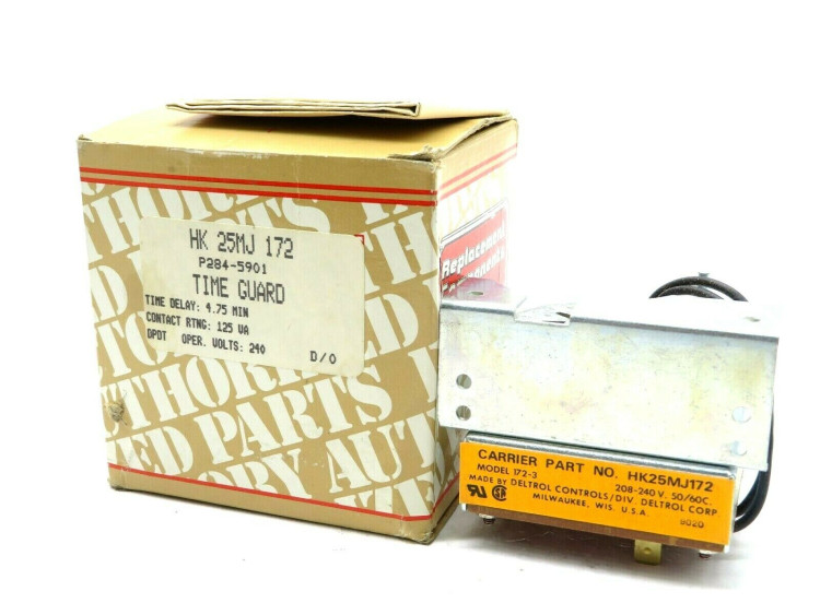 CARRIER HK-25MJ-172 TIMER GUARD 4.75MIN DELAY 240V CARRIER HK-25MJ-172 TIMER GUARD 4.75MIN DELAY 240V
