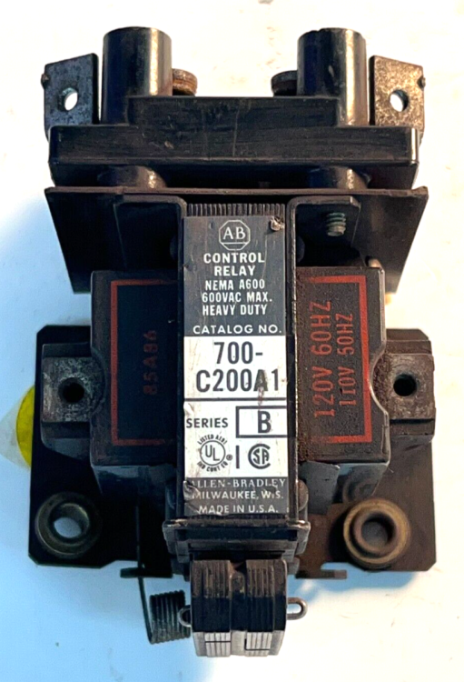 ALLEN BRADLEY 700-C200A1 RELAY 2NO 2POLE 110/120VAC 50/60HZ ALLEN BRADLEY 700-C200A1 RELAY 2NO 2POLE 110/120VAC 50/60HZ