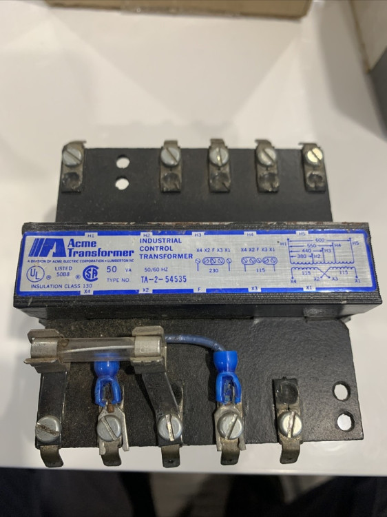 ACME ELECTRIC TA-2-54535 INDUSTRIAL CONTROL TRANSFORMERS , , SINGLE PHASE, 50/60 HZ , 380/440/550/600 PRIMARY VOLTS , 115/230 SECONDARY VOLTS ACME ELECTRIC TA-2-54535 INDUSTRIAL CONTROL TRANSFORMERS , , SINGLE PHASE, 50/60 HZ , 380/440/550/600 PRIMARY VOLTS , 115/230 SECONDARY VOLTS