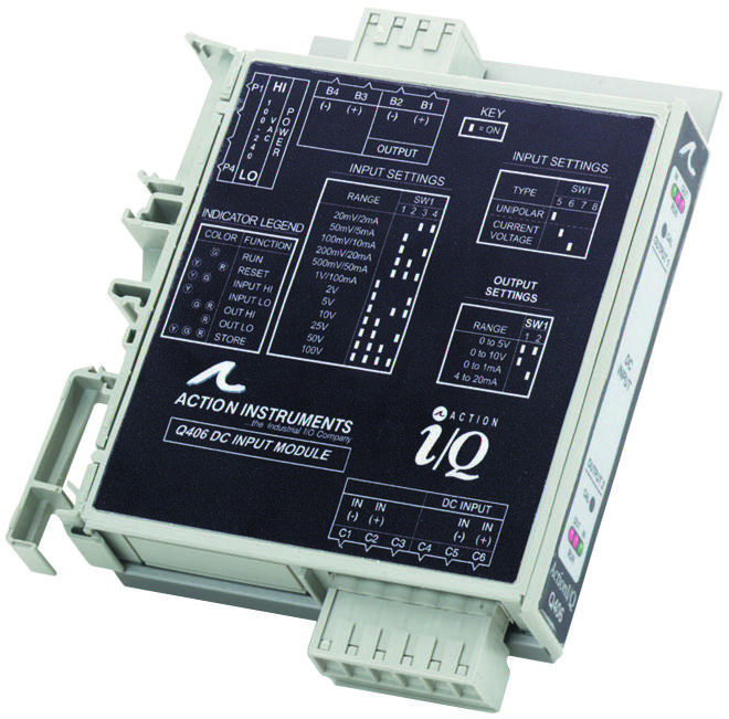 ACTION INSTRUMENTS Q408-A000 ISOLATING SIGNAL CONDITIONER; WIDTH:22.29MM; ISOLATION INPUT:ISOLATED; OUTPUT ACCURACY:0.1%; SIGNAL INPUT TYPE:SELECTABLE CURRENT OR VOLTAGE; CONFIGUR
