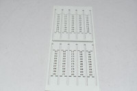 ALLEN BRADLEY 1492-SM5X9C SNAP-IN MARKER CARD, 5 MM X 9 MM, CUSTOM TEXT, WHI