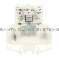 ALLEN BRADLEY 1492-H2K120 FINGER-SAFE DOUBLE CIRCUIT SURGE SUPPRESSOR BLOCK, 120V AC/DC SURGE SUPPRESSOR, 30 - 12 AWG, WHITE,