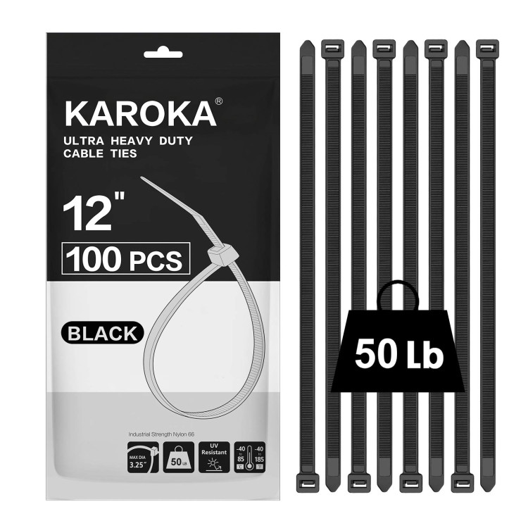 3M 6203 PRICE/EA (MIN PURCH= 100) 12" BLACK CABLE TIE STANDARD - 50LB (BAGGED) 3M 6203 PRICE/EA (MIN PURCH= 100) 12" BLACK CABLE TIE STANDARD - 50LB (BAGGED)