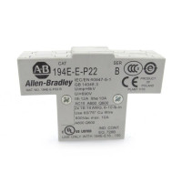 ALLEN BRADLEY 194E-E-P22 AUXILIARY CONTACT BLOCK, 2 N.O. 2 N.C, CONTACTS, FOR USE WITH 194E-E25.100, FRONT MOUNTING