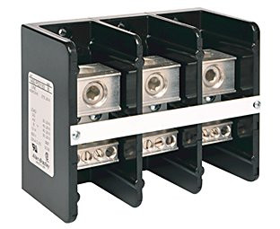 ALLEN BRADLEY 1492-50XF 1492 POWER BLOCK, TAP WITH BINDING SCREW BLOCK, 3-POLE, ALUMINUM, 1 OPENING LINE SIDE, 1 OPENING LOAD SIDE, 115 AMPS