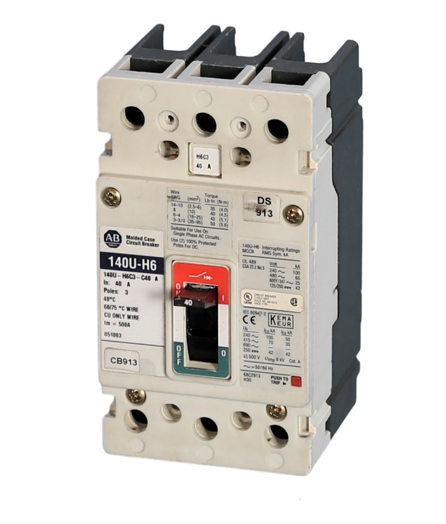 ALLEN BRADLEY 140-U-H-SND MOLDED CASE CIRCUIT BREAKER SHUNT TRIP (SNT), , ALLEN BRADLEY 140-U-H-SND MOLDED CASE CIRCUIT BREAKER SHUNT TRIP (SNT), ,