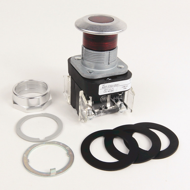 ALLEN BRADLEY 800T-FXQ12XA1 PUSHBUTTON ILLUMINATED PUSHPULL MUSHROOM ALLEN BRADLEY 800T-FXQ12XA1 PUSHBUTTON ILLUMINATED PUSHPULL MUSHROOM